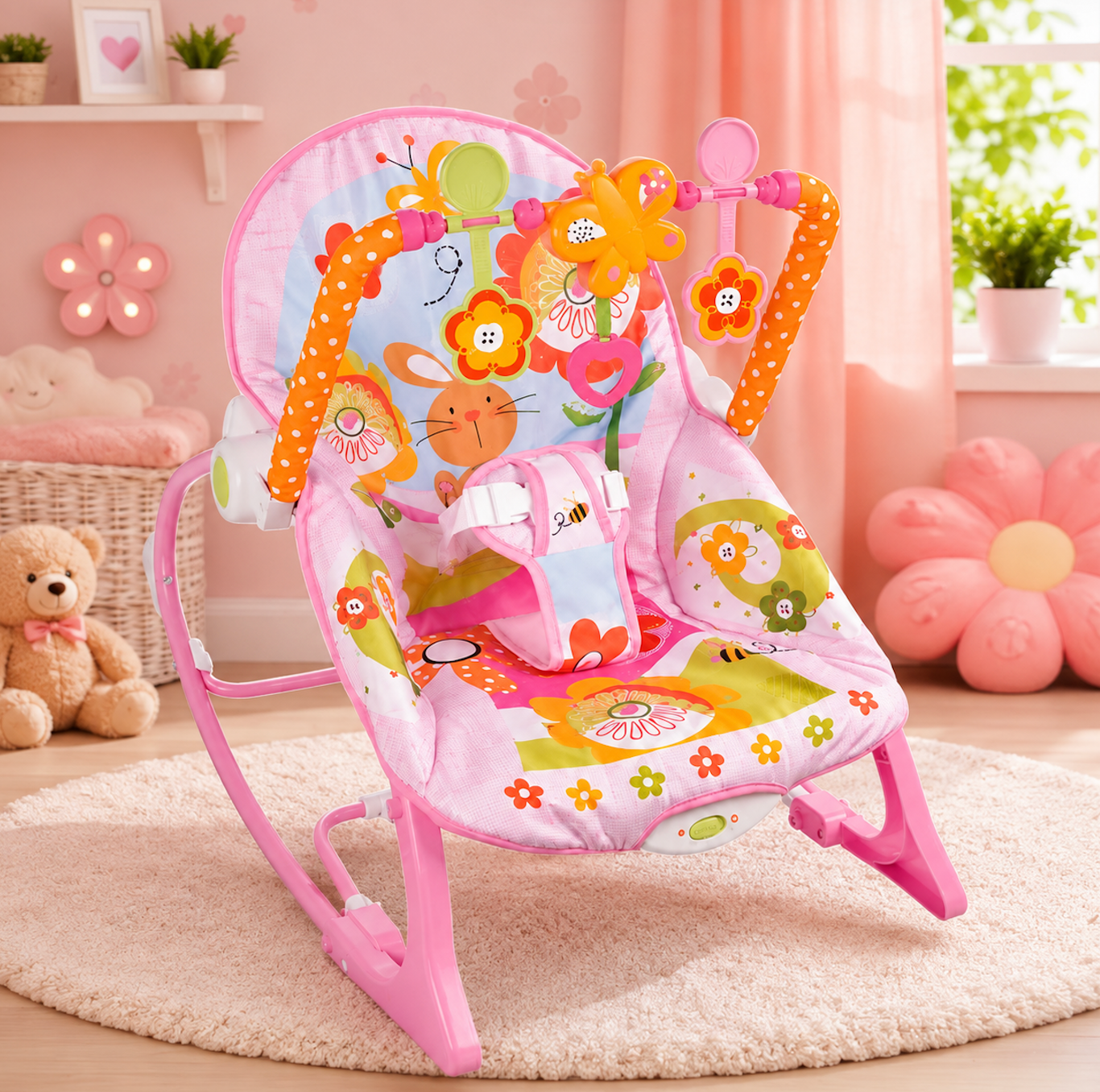 Silla Mecedora para Bebé con Vibración y Sonido ⭐