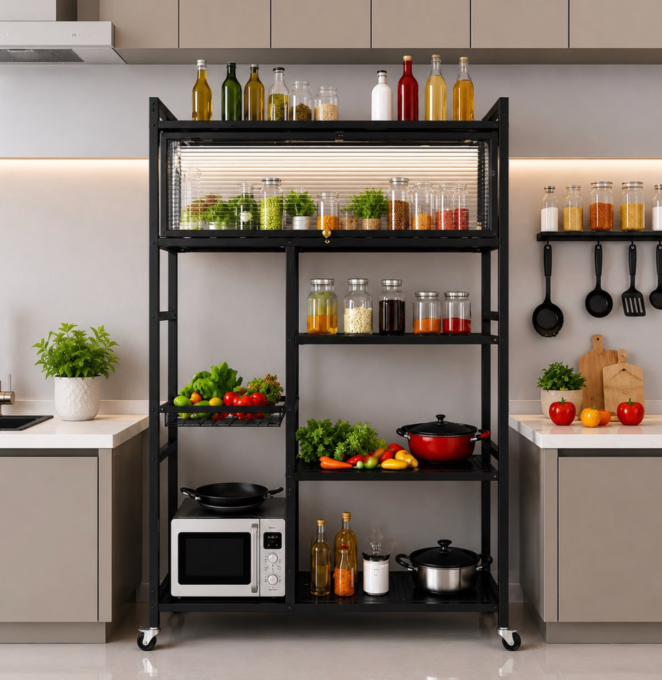 Organizador de Cocina Multifuncional De Lujo con Puerta