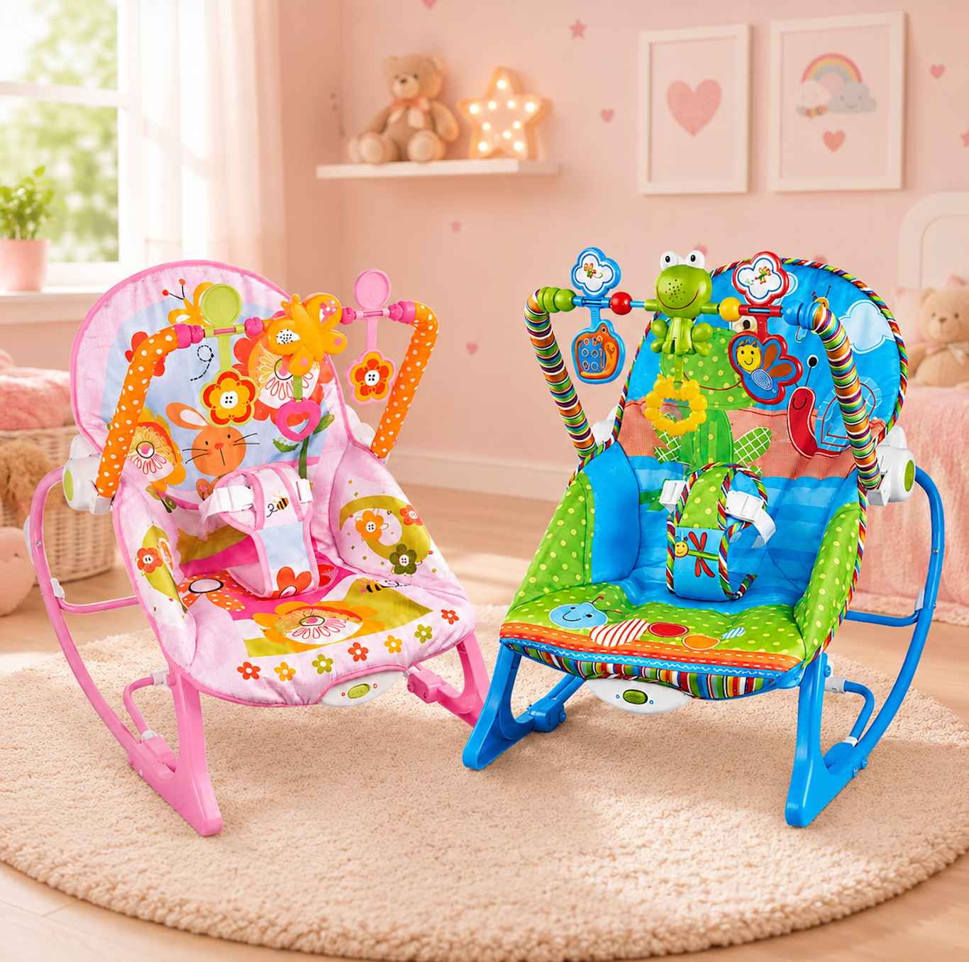 Silla Mecedora para Bebé con Vibración y Sonido ⭐