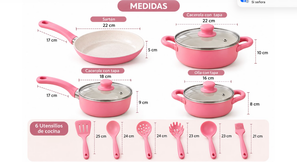 🍳SET DE OLLAS 13 PIEZAS